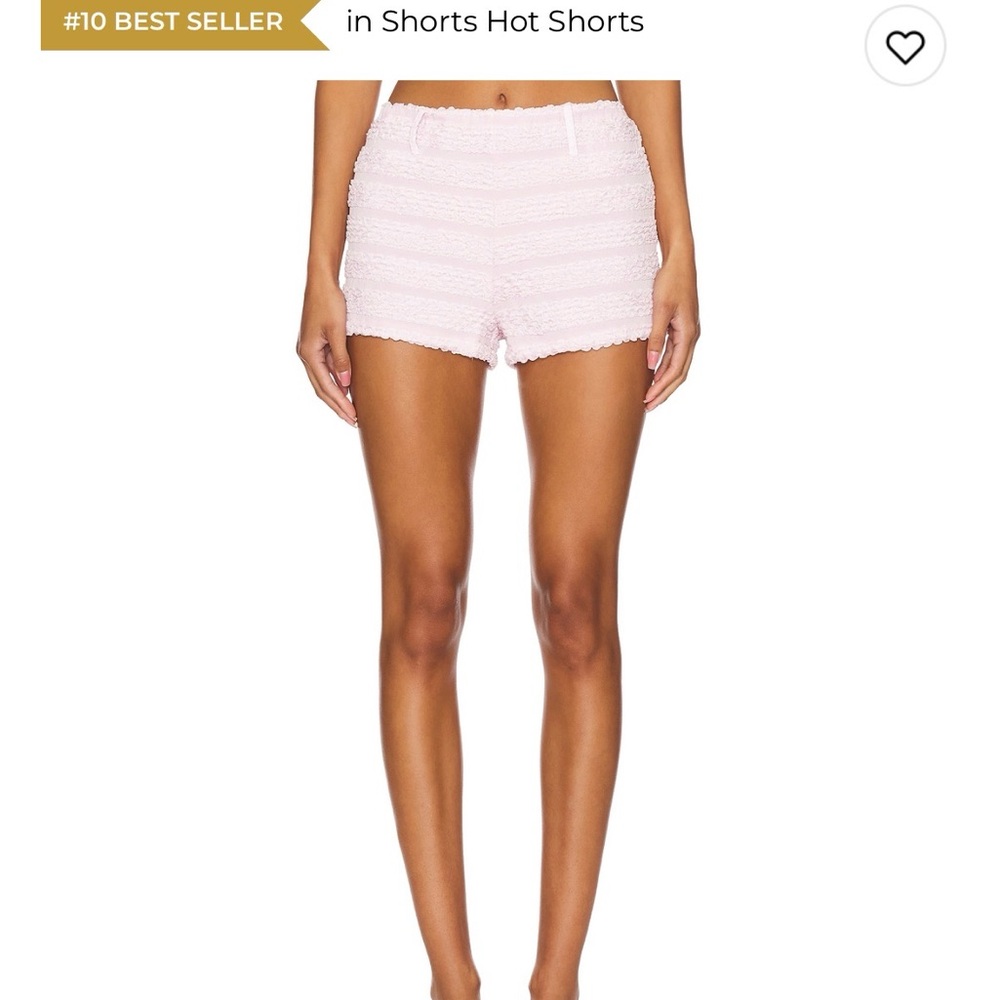 Revolve Lioness Pink Ruffle Shorts